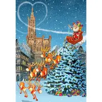 Bluebird Puzzle Cathédrale de Strasbourg à Noël - 1000 Teile