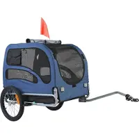 StarTech.com Remorque pour chien 45 kg Remorque pour vélo en acier au carbone - buggy pour chien pliable Jogger - Bleu - Tissu Oxford 600D - 1440 x 725 x 845 mm - Taille pliée 810 x 570 x 195 mm