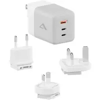 Alogic 3x67 Rapid Power 67w Travel Travel Wall Charger Argenté