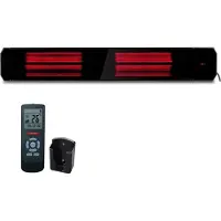 Quality Heating Chauffage infrarouge - Noir - 1600 - 3200 Watt, 166 cm x 18 cm x 7.7 cm