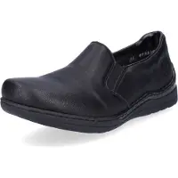 Rieker Chaussures pour femmes : chaussures basses, mocassins, ballerines, couleur noire, style décontracté