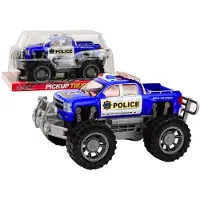 Leantoys Véhicule de police tout-terrain bleu de camionnette de voiture de police