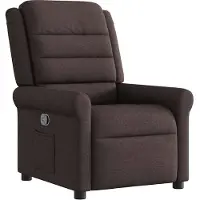 Syfax Fauteuil Relax Tissu Marron Foncé