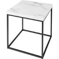 Invicta Table d'appoint 45 cm en marbre, design moderne pour le salon - ACHETER MAINTENANT