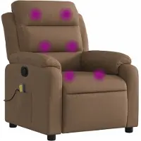 vidaXL Fauteuil de massage Marron Tissu