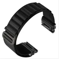 INF Bracelet de montre en nylon pour Garmin Fenix 8/8S/6/6X/7/7X/Pro/Tactix Black 26 mm