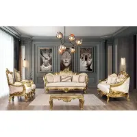 Xl Moebel Gmbh Goldene Sofagarnitur Couch Set 5tlg mit Couchtisch Chesterfield Barock