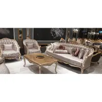 Xl Moebel Gmbh Klassische Chesterfield Garnitur 311 Sitz mit Couchtisch Samt Gold Holz