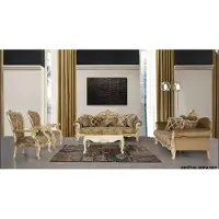 AEA Exclusif canapé marron baroque table rococo 5pcs canapé