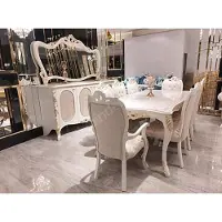 AEA Esszimmer Tisch 8 x Stuhl Sideboard Spiegel Anrichte Garnitur 10tlg.