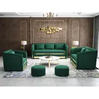 AEA Sofa Stoff Couch Polster Sitz 3+1 Sitzer Garnitur Design Couchen Sofas Metall