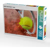 CALVENDO Puzzle « SPORT meets SPLASH » - Tennis | 1 000 pièces - Dimensions du puzzle : 64 x 48 cm - Puzzle photo pour passer de bons moments