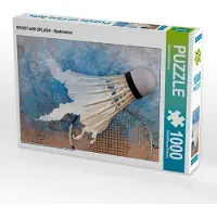 CALVENDO Puzzle « SPORT meets SPLASH » - Badminton | 1 000 pièces, dimensions une fois assemblé : 64 x 48 cm. Un puzzle photo pour passer de bons moments
