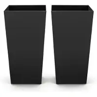 Vevor Jardinière Haute Lot de 2 Pot de Fleur Haut 75 cm pour Plantes Intérieur Extérieur Entrée Terrasse Jardin