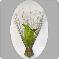 SIMANDRA Lampe décorative Lampe d'ambiance Lampe asiatique Lampadaire Lampe de table Bali Asia TULPE petite 60 cm, verte