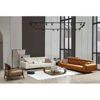 AEA Ensemble de canapé quatre places trois fauteuils marron Set JVmoebel