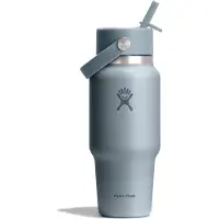 Hydroflask Bouteille de voyage Wide Mouth Flex Straw Cap Shale Gray, 710 ml