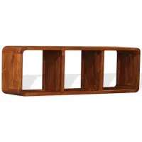 Syfax Meuble TV Bois massif avec finition miel 120 x 30 x 40 cm