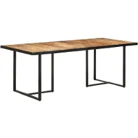 Prolenta Maison Exclusive - Table à manger 200 cm en bois de manguier brut
