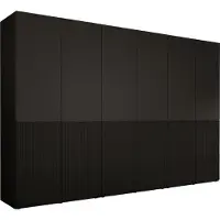 3Xeliving Armoire, noir graphite, 3 x 100 x 200 x 51 cm