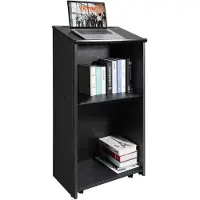StarTech.com Pupitre debout Pupitre d'orateur - Bureau podium avec surface de lecture et étagère - Idéal pour l'église, le bureau et l'école - 600x360x1200mm - Capacité de charge 30kg - Design noir