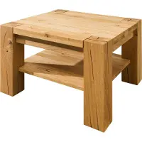 MASSIVMOEBEL24.DE MASSIVMOEBEL24 | Table Basse Chêne Sauvage Huilé Naturel KENT #114 70x70x45