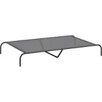 Syfax Lit pour chien Rehaussé Gris 150x90x20 cm Textilène et acier