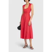 Semicouture pour femme. S6SN23 Robe rouge cèdre (44), Casuel, Lin, Sans manches / bretelles