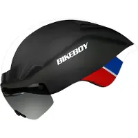 Alle Hersteller Casque vélo avec lunettes Route Vélo Sports Sécurité Vélo Course Cyclisme Noir Blanc - matte_ Taille libre
