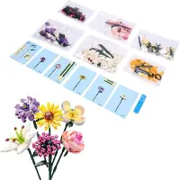 Gistuch Set de construction bouquet de fleurs, fleurs artificielles, blocs de construction botaniques, jouets de construction, set créatif pour enfants