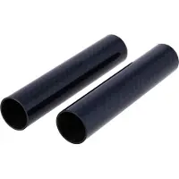 AKF Fahrzeugteile GmbH Set: 2x housse pour guidon télescopique, 165mm, véritable carbone - bleu