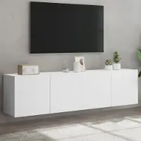 Prolenta Maison Exclusive - Meubles TV muraux, lot de 2, blanc, 80 x 30 x 41 cm