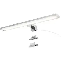 Alpinaluz Applique LED 12W 50 cm IP44 pour salle de bain, miroir et meuble, aluminium chromé fin avec lumière blanc neutre