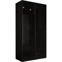 3Xeliving Armoire, noir graphite, 100 x 200 x 51 cm