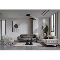 AEA Canapés de salon complets de luxe 2x Canapé trois places Fauteuil moderne Aménagement