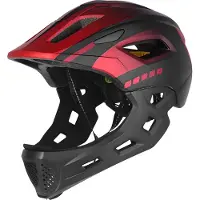 HDeye Casque de vélo pour enfants - Léger, convertible Full-/Half-Face, mentonnière amovible, feu arrière LED- Sans danger pour les jeunes enfants