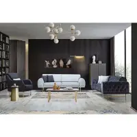Xl Moebel Gmbh Schwarz-Weiße Couchgarnitur 3+3 Sitzer Stilvoller Einsitzer Sessel Sofas