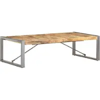 Syfax Table basse 140x70x40 cm Bois de manguier brut