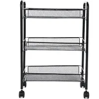 Alle Hersteller XIDEYOU Trolley de stockage à 3 couches support Gap amovible pour une utilisation multi-scène - Noir