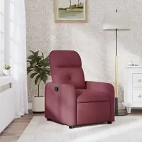 vidaXL Design New Fauteuil relax vin rouge Tissu - Fauteuil TV & Relax Meubles2025 CHY9899700 1parcel