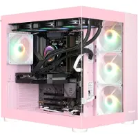 Cougar FV150 PK 7951 Ryzen 5 9600X WAK 32GB DDR5 1TB SSD RTX 5060 (1000 Go, 32 Go, GeForce RTX 5060), PC, Pink