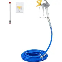 Sweiko Kit de tuyaux de pulvérisation de peinture Airless, 15 m, articulation pivotante 1/4 pouce, 3600 psi, avec embout 517
