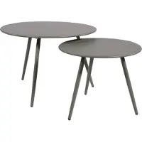 In And OutdoorMatch Table d'appoint - gris myrtille - Ø60x41 cm - acier