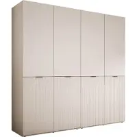3Xeliving Armoire, beige sable / beige sable, 2 x 100 x 200 x 51 cm