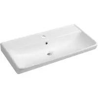 Bruckner NEON lavabo en céramique 80x41,5cm, blanc