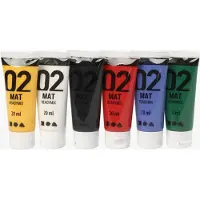 A-Color Verf acrylique - couleurs disparates, 02 - mat, 6x20ml (120 ml)