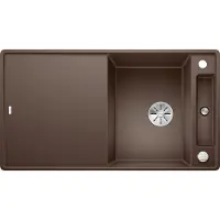 BLANCO AXIA III 5 S-F, SILGRANIT PuraDur, cafe, réversible, planche à découper en verre incluse