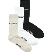 Jack & Jones Chaussettes 'JACSOHO' gris clair / noir / blanc