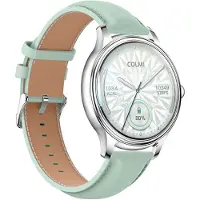COLMI Montre connectée L28 (argent-vert + bracelet en cuir vert)