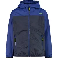 CMP Veste imperméable à capuche fixe pour enfants N950 BLACK BLUE 128